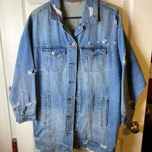 Highway jeans distressed denim jacket